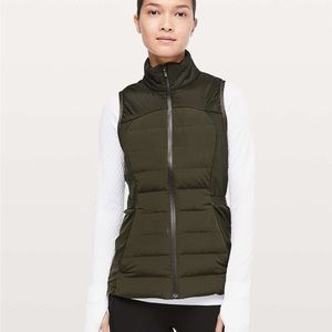Lululemon Down For It All Vest Dark Olive Size 6